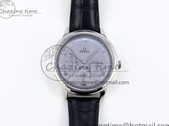 1230 Trendsetting De Ville Power Reserve SS MKF 1:1 Best Edition Blue Textured Dial on Black Leather Strap A 7742